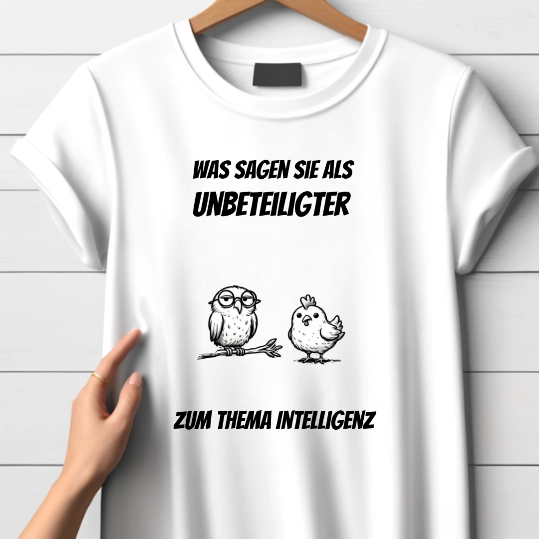 Eulen & Huhn | Lustiges Statement Shirt | Humorvolles Design | Witziges T-Shirt für den Alltag