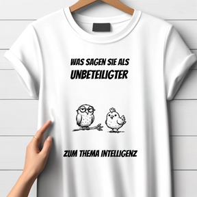 Eulen & Huhn | Lustiges Statement Shirt | Humorvolles Design | Witziges T-Shirt für den Alltag