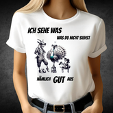 Ich sehe was, was du nicht siehst | Witziges Statement Shirt | Lustiges Tiermotiv | Humorvolles Design für die kalte Jahreszeit