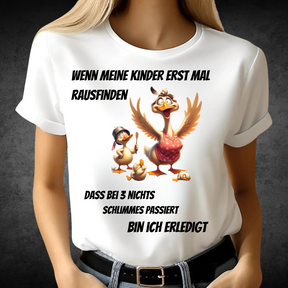 Humorvolles Enten-Shirt | Lustiges Statement Shirt | Witziges Geschenk für Mütter | Winter-Highlight Damen T-Shirt