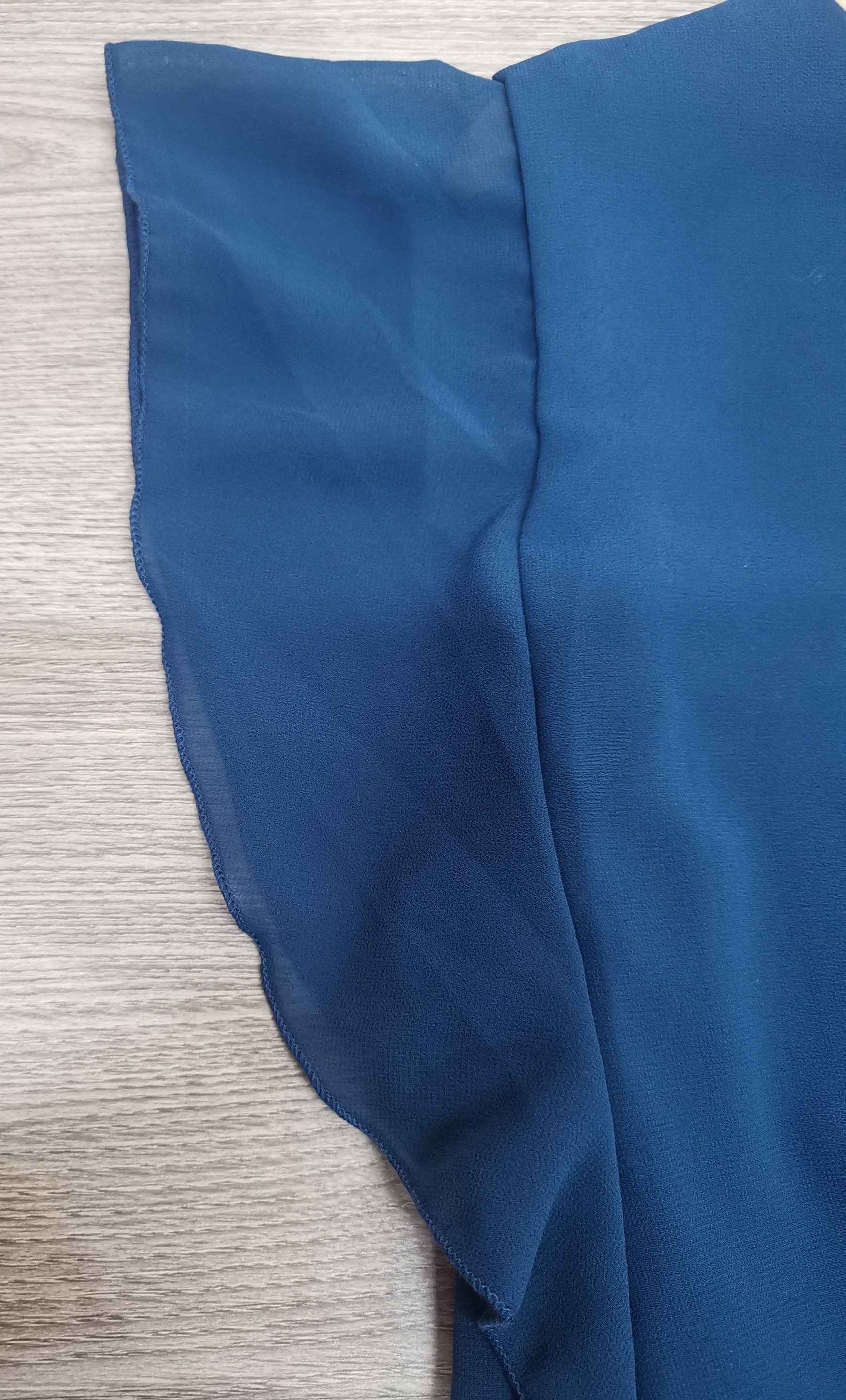 FallStil® - Blauwe effen mouwloze midi-jurk