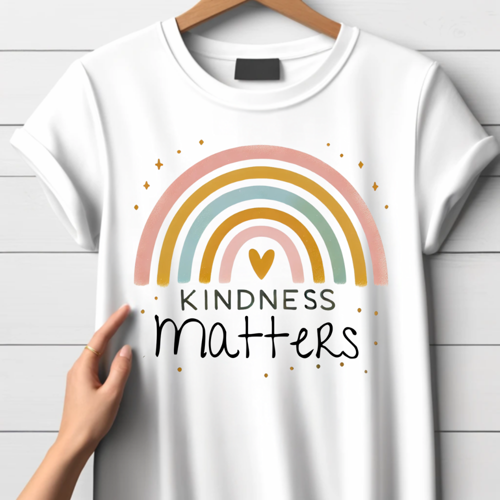 Kindness Matters Shirt | Statement T-Shirt für Damen | Nachhaltiges Baumwollshirt | Stilvolles Motiv für den Winter