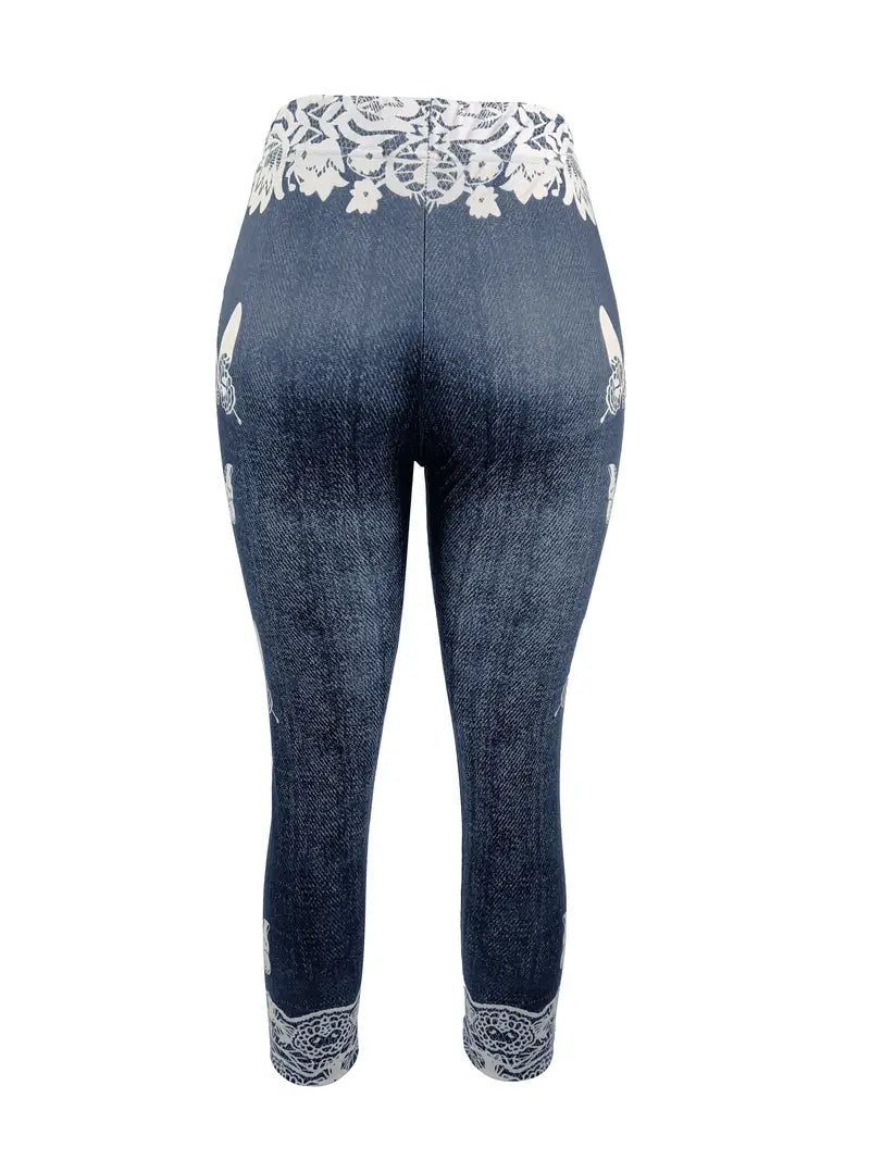 BioBlüte® - Denim Capri Magic Jeans met vlinderkant