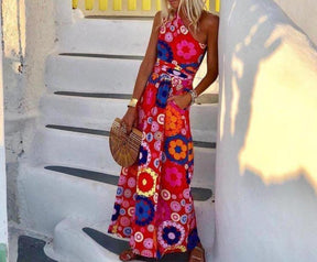 BlossomBliss® - Made to Play Maxi-jurk met één schouder en print