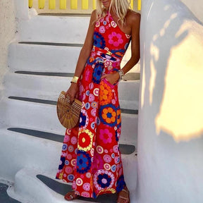 BlossomBliss® - Made to Play Maxi-jurk met één schouder en print