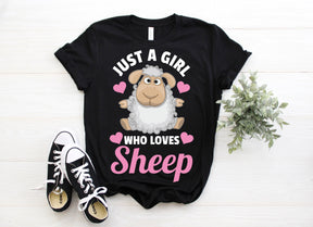 Just a Girl Who Loves Sheep | Lustiges Statement Shirt | Süßes Schaf-Design