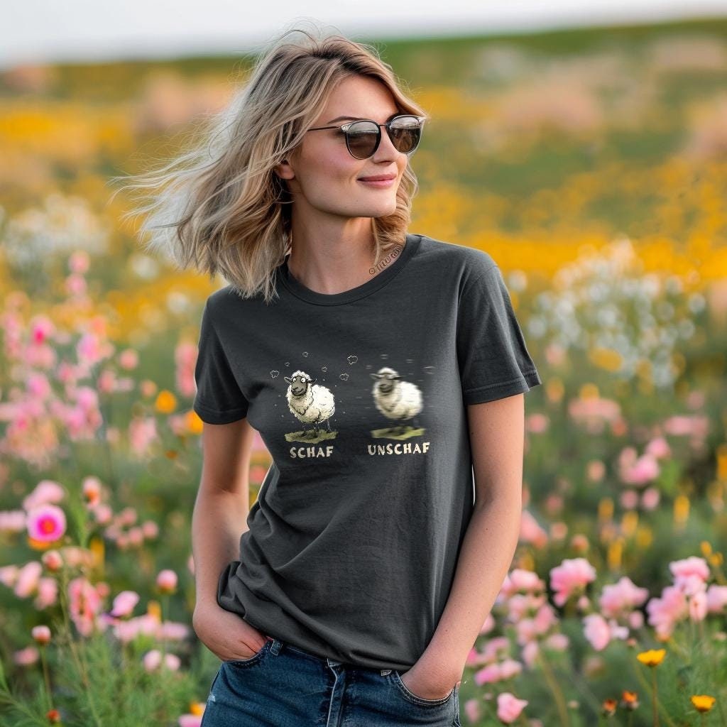 Schaf Unschaf | Lustiges Schaf-Shirt | Statement T-Shirt aus Baumwolle