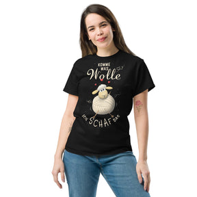 Komme Was Wolle | Lustiges Schaf-Shirt | Statement T-Shirt aus Baumwolle