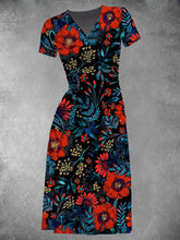 EcoExotica® - midi-jurk met bloemenprint voor dames