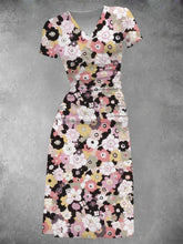 BlossomBliss® - Midi-jurk met vintage bloemenprint voor dames