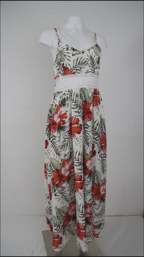 SpringStil® - Romantische mouwloze maxi-jurk met bloemenprint