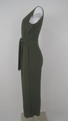 Olijfgroene glamour jumpsuit