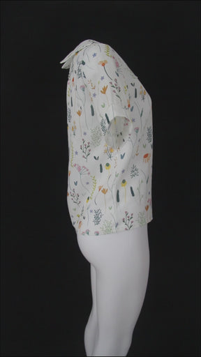 Blouse met wilde bloemen