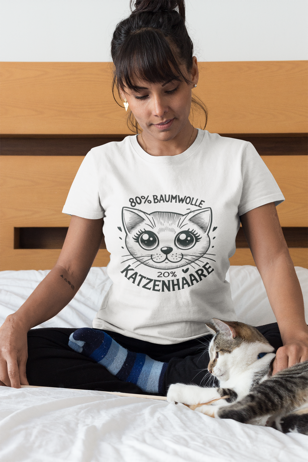 T-shirt van kattenstof